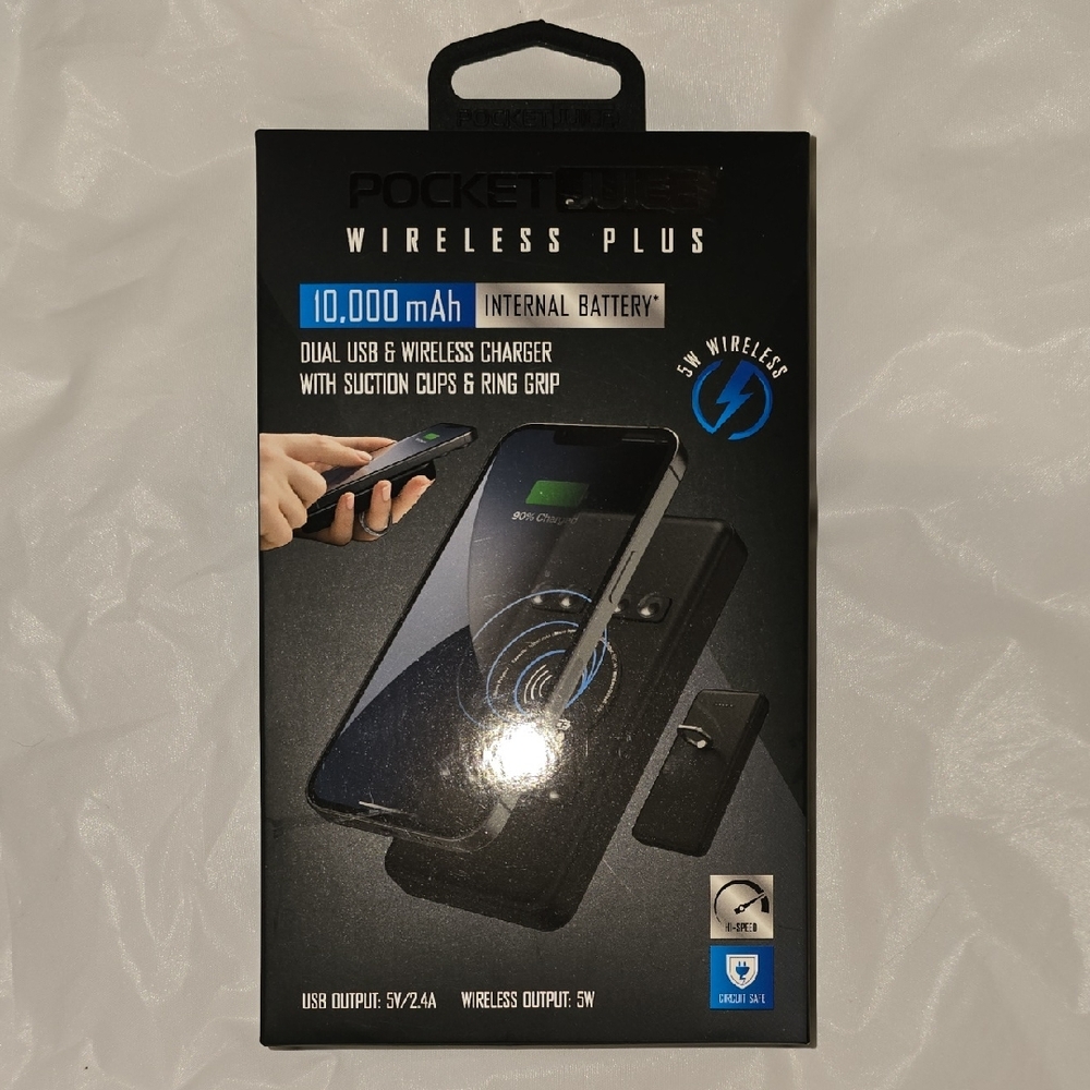 Pocket Juice Wireless Plus 10K Power Bank – 3-in-1 10,000mAh Portable Charger